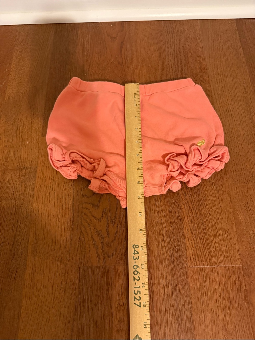 TBBC The Beaufort Bonnet Company Pink Coral Ruffle Pima Cotton Shorts Size 7 - Picture 7 of 7